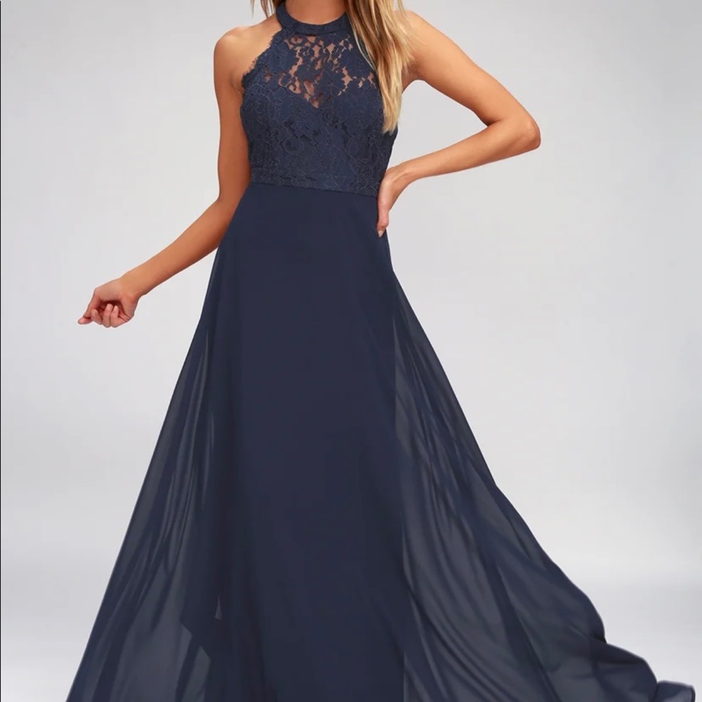 Lulus Evening Lace Maxi Dress